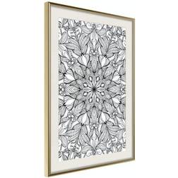 Arkiio Affisch Monochrome Mandala [Poster] 40x60 Poster